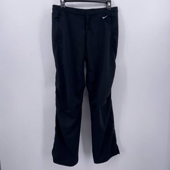 Nike Sz S Black FitDry Lightweight Activewear Pants Relaxed Fit Comfort Stretch - Picture 1 of 9